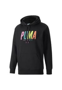 Bluza dresowa męska Puma SWXP GRAPHIC. Typ kołnierza: kaptur. Kolor: czarny. Materiał: dresówka