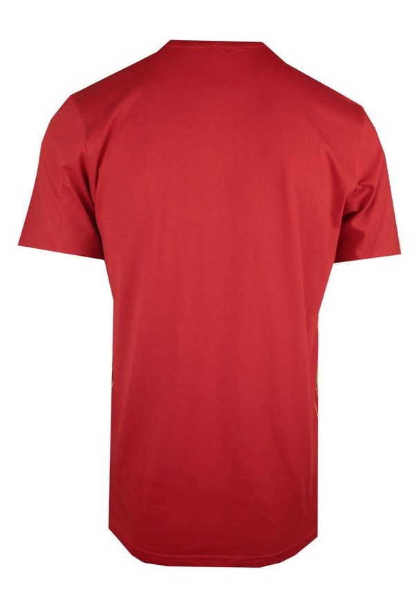 T-Shirt (Koszulka) Męska - Pako Jeans - Nadruk, Kolor Czerwony. Okazja: na co dzień. Kolor: czerwony. Materiał: bawełna. Wzór: nadruk. Styl: casual