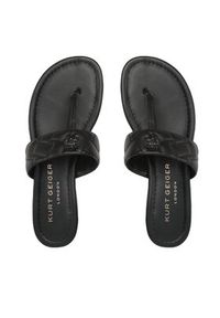 Kurt Geiger Japonki Kensington T-Bar Drench 9600600109 Czarny. Kolor: czarny. Materiał: skóra #5