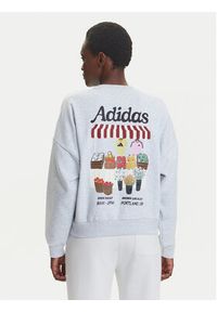 Adidas - adidas Bluza Farmers Market Graphic JM4210 Szary Loose Fit. Kolor: szary. Materiał: bawełna #4