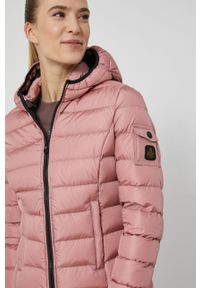 Refrigiwear - RefrigiWear Kurtka puchowa damska kolor różowy przejściowa. Typ kołnierza: kaptur. Kolor: różowy. Materiał: puch #5
