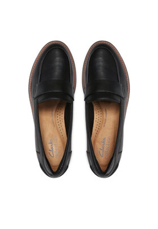 Clarks Lordsy Sharon Gracie 261568164 Czarny. Kolor: czarny. Materiał: skóra