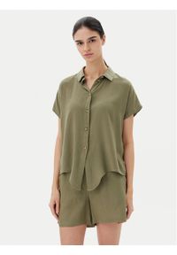 Vero Moda Koszula Thea 10333794 Zielony Loose Fit. Kolor: zielony. Materiał: wiskoza