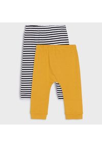 Sinsay - Spodnie dresowe 2 pack - Żółty. Kolor: żółty. Materiał: dresówka
