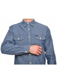 Lee - LEE WORKER SHIRT RELAXED FIT MĘSKA KOSZULA JEANSOWA DARK NAVY L68HJLNM. Materiał: jeans #8