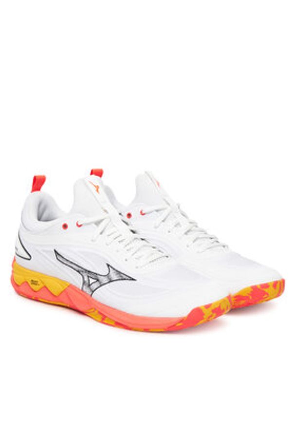 Mizuno Buty halowe Wave Luminous 3 V1GA2420 Biały. Kolor: biały. Materiał: skóra. Model: Mizuno Wave