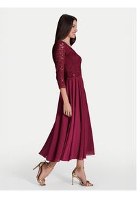 Swing Sukienka koktajlowa 5AI08900 Bordowy Regular Fit. Kolor: czerwony. Materiał: syntetyk. Styl: wizytowy #6