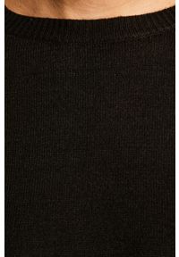 only - Only - Sweter. Kolor: czarny. Materiał: materiał, wiskoza, dzianina, nylon, poliester. Długość rękawa: raglanowy rękaw. Wzór: gładki #4