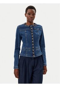 Liu Jo Kurtka jeansowa UA5135 D4448 Niebieski Regular Fit. Kolor: niebieski. Materiał: bawełna