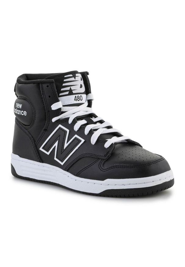 Buty New Balance BB480COB czarne. Kolor: czarny. Materiał: materiał, skóra, guma