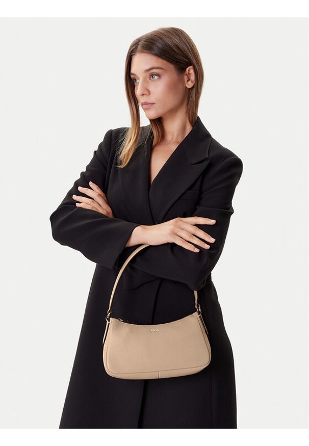 BOSS Torebka Alyce 50535986 Beżowy. Kolor: beżowy. Materiał: skórzane