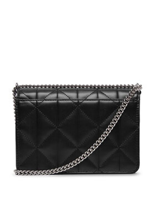 Calvin Klein Torebka Quilted Mini Chain Bag LV04F3321G Czarny. Kolor: czarny. Materiał: skórzane