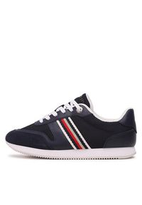 TOMMY HILFIGER - Tommy Hilfiger Sneakersy Essential Runner FW0FW07163 Granatowy. Kolor: niebieski. Materiał: materiał #6