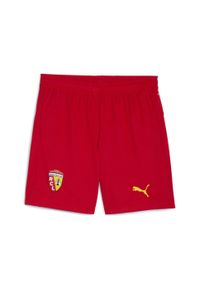 Puma - Męskie szorty RC Lens 25/26 PUMA Red Pelé Yellow. Kolor: żółty, czerwony, wielokolorowy. Materiał: tkanina. Sport: piłka nożna
