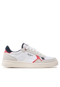Pepe Jeans Sneakersy Kore Vintage M PMS30900 Biały. Kolor: biały. Materiał: zamsz, skóra #1