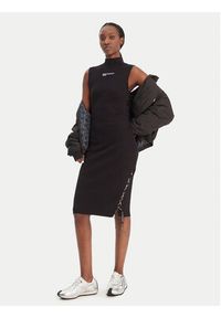 Karl Lagerfeld Jeans Sukienka dzianinowa B1W13041 Czarny Slim Fit. Kolor: czarny. Materiał: syntetyk #4