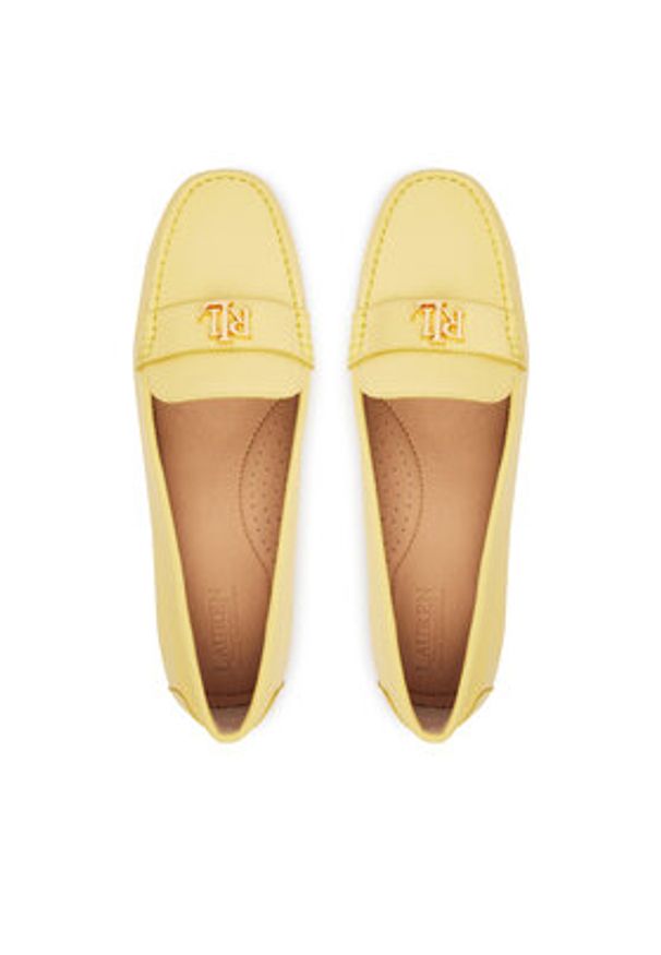 Lauren Ralph Lauren - LAUREN RALPH LAUREN Mokasyny 802852847028 Żółty. Kolor: żółty. Materiał: skóra