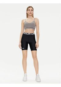 Under Armour Biustonosz sportowy Ua Seamless Low Long Bra 1357719-294 Szary Compression Fit. Kolor: szary. Materiał: syntetyk