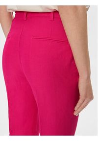 Liviana Conti Spodnie materiałowe L3SM43 Różowy Regular Fit. Kolor: różowy. Materiał: len, wiskoza #4