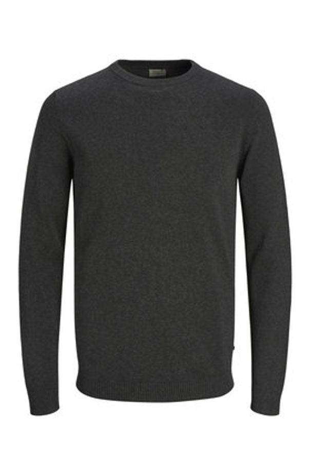 Jack & Jones - Jack&Jones Sweter Basic 12137190 Szary Regular Fit. Kolor: szary. Materiał: bawełna