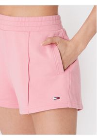 Tommy Jeans Szorty sportowe Essential DW0DW12626 Różowy Regular Fit. Kolor: różowy. Materiał: bawełna #3