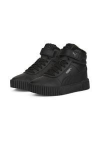 Puma - Dziecięce sneakersy Carina 2.0 Mid Winter PUMA Black Dark Shadow Gray. Kolor: wielokolorowy, czarny, szary. Sezon: lato