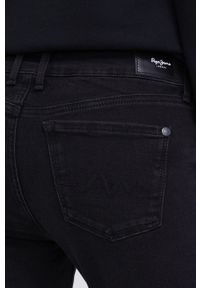 Pepe Jeans Jeansy Soho damskie medium waist. Kolor: czarny #3