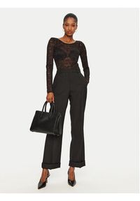 Morgan Body 242-TLACE Czarny Slim Fit. Kolor: czarny. Materiał: syntetyk