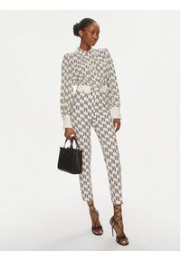 Elisabetta Franchi Spodnie materiałowe PA-S14-41E2-V320 Écru Slim Fit. Materiał: syntetyk #4