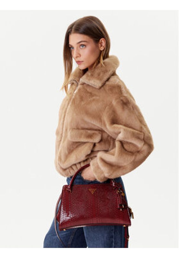 Guess Torebka Annita HWKB94 99060 Bordowy. Kolor: czerwony. Materiał: skórzane