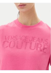 Versace Jeans Couture T-Shirt 78HAHS04 Różowy Regular Fit. Kolor: różowy. Materiał: bawełna #3