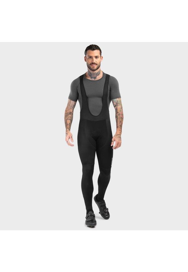 SIROKO - Męskie długie spodnie rowerowe Kolarstwo Siroko Black Sea. Kolor: czarny. Materiał: nylon. Długość: długie. Sport: kolarstwo