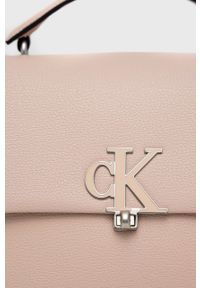 Calvin Klein Jeans torebka kolor beżowy. Kolor: różowy. Rodzaj torebki: na ramię #3