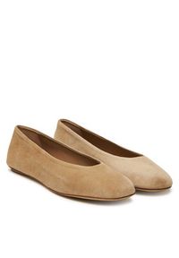 Weekend Max Mara Baleriny Todisuede 2525526074600 Beżowy. Kolor: beżowy. Materiał: zamsz, skóra #3