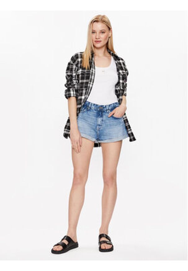 Pepe Jeans Szorty jeansowe Suzie PL801003WU3 Niebieski Regular Fit. Kolor: niebieski. Materiał: bawełna