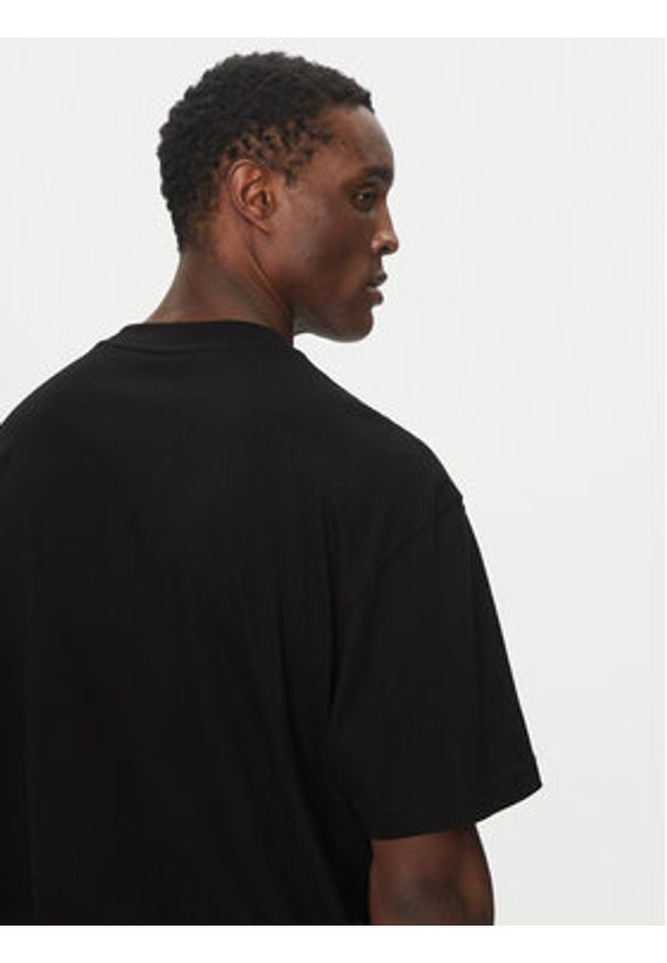 Hugo - HUGO T-Shirt Duwedie 50535314 Czarny Oversize. Kolor: czarny. Materiał: bawełna