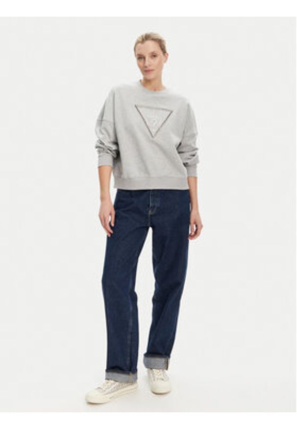 Guess Bluza W5YQ04 KC8I0 Szary Regular Fit. Kolor: szary. Materiał: bawełna