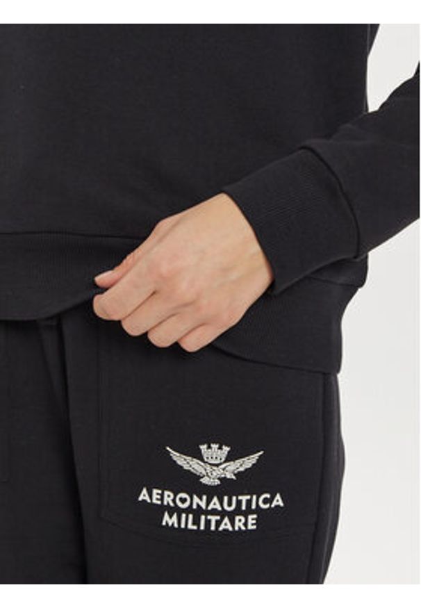 Aeronautica Militare Bluza 242FE1971DF567 Czarny Regular Fit. Kolor: czarny. Materiał: bawełna