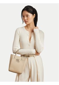Lauren Ralph Lauren - LAUREN RALPH LAUREN Torebka Cameryn 431966760003 Beżowy. Kolor: beżowy. Materiał: skórzane #4