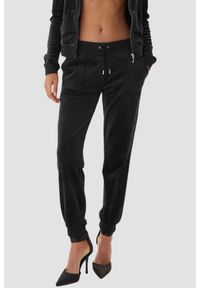 Juicy Couture - JUICY COUTURE Czarne dresy damskie Willow Cuff Jogger, Rozmiar XS. Kolor: czarny. Materiał: dresówka #3