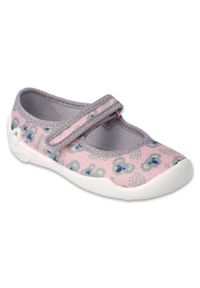 Befado obuwie dziecięce 114X513 różowe. Kolor: różowy. Materiał: bawełna, tkanina