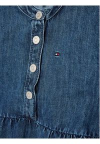 TOMMY HILFIGER - Tommy Hilfiger Sukienka jeansowa Hemp KG0KG06815 D Granatowy Regular Fit. Kolor: niebieski. Materiał: bawełna