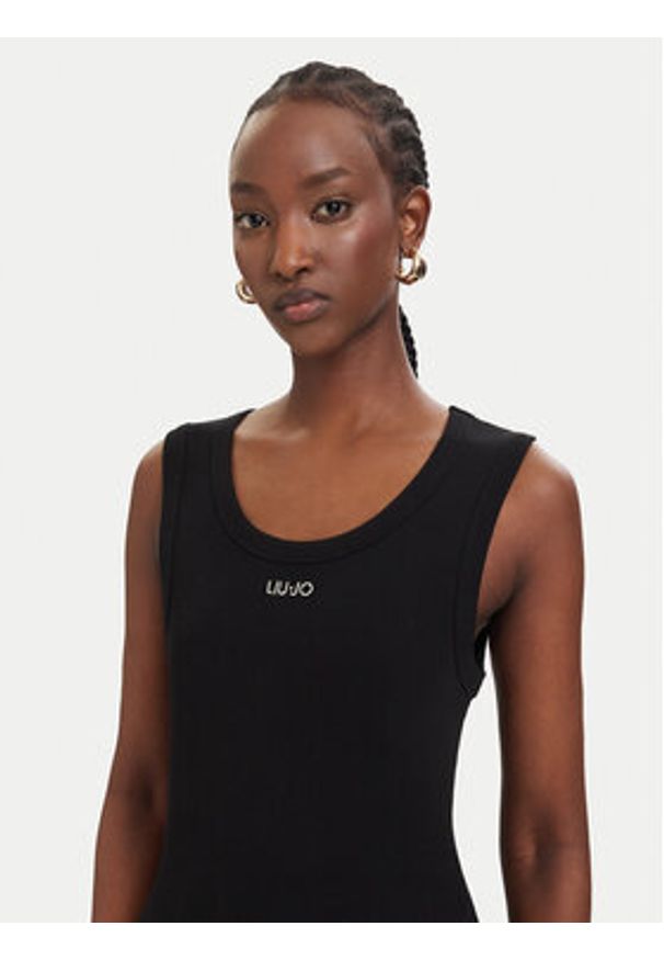 Liu Jo Sport Top TA6097 J4822 Czarny Slim Fit. Kolor: czarny. Materiał: bawełna. Styl: sportowy