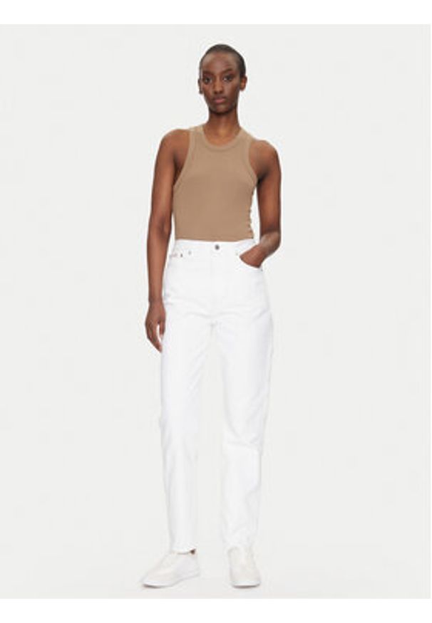 Calvin Klein Jeans Jeansy Authentic J20J225136 Biały Straight Fit. Kolor: biały