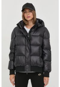 Armani Exchange kurtka puchowa damska kolor czarny zimowa. Okazja: na co dzień. Kolor: czarny. Materiał: puch. Sezon: zima. Styl: casual #7
