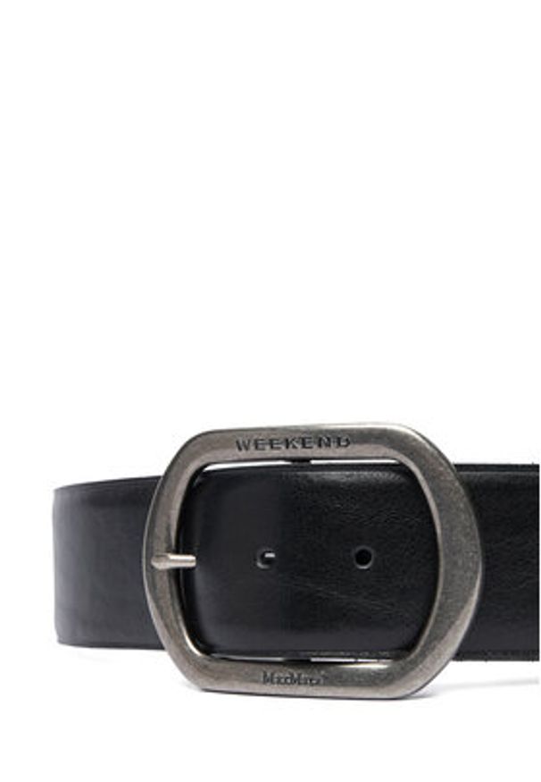 Weekend Max Mara Pasek Damski Clavier 2525506025600 Czarny. Kolor: czarny. Materiał: skóra