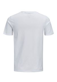 Jack & Jones T-Shirt Corp Logo 12137126 Biały Slim Fit. Kolor: biały. Materiał: bawełna #5