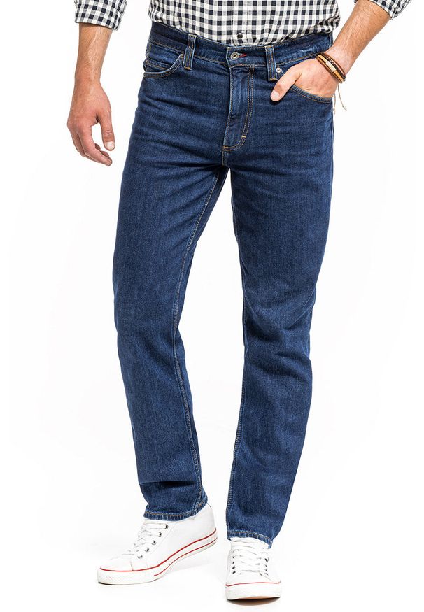 Spodnie Męskie Jeansowe Mustang Tramper Tapered Denim Blue 1014044 5000 980, W33 L32. Okazja: na co dzień. Styl: sportowy, klasyczny, casual