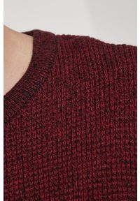 medicine - Medicine - Sweter bawełniany Basic. Okazja: na co dzień. Kolor: czerwony. Materiał: bawełna. Wzór: ze splotem. Styl: casual