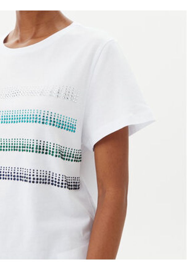 Marella T-Shirt Foglia 2515971042 Biały Regular Fit. Kolor: biały. Materiał: bawełna